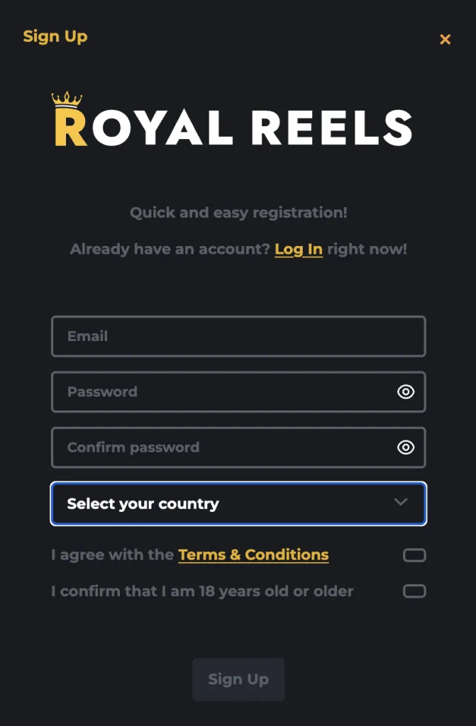 Getting Started at Royal Reels